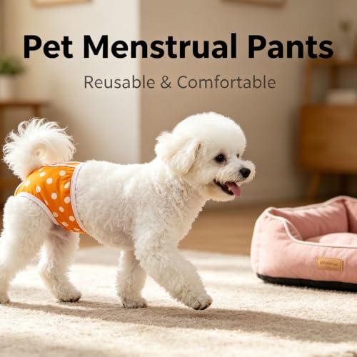 Reusable Female Dog Diapers for Small Dogs – Washable Leakproof Puppy Diapers for Heat & Incontinence, Soft Adjustable Fit, Pack of 3, X-Large - size: XL