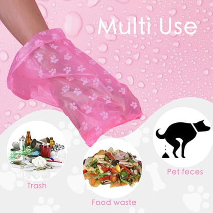 Poop Bags Rolls 256 Count - 9x13 Inches Pink Thickened Leakproof Lavender scent Poo Bags for Dogs, Eco-Friendly Pet Waste Bags for Walking,Travel,Home. - color: pink