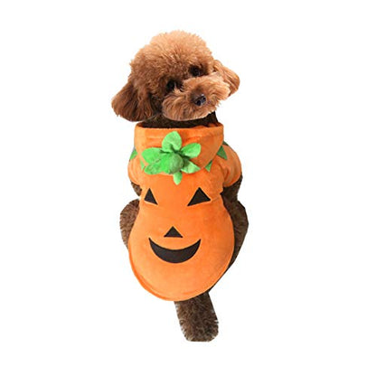 Mogoko Dog Cat Halloween Pumpkin Costume,Pet Cosplay Costumes,Puppy Warm Outfits Fleece Hoodie Animal Autumn Winter Clothes (XXXL Size) - size: XXXL for 25.0~33.0 lbs