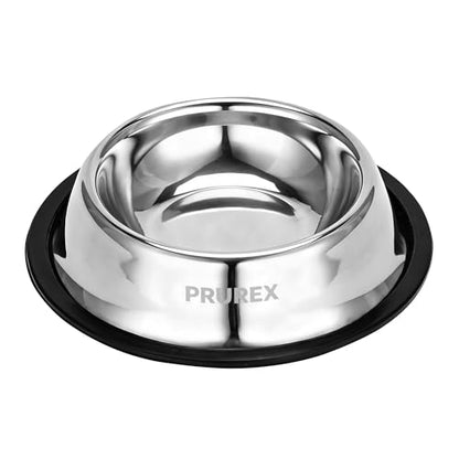 Nonslip Stainless Steel Dog Bowls, Dishwasher Safe, Rust Resistant, Single(Large)