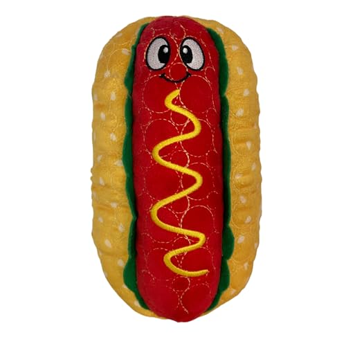 Bite Force - Durable & Strong Dog Toy Wieny Wiggle with Squeaker, Kevlar-Reinforced Seams for Aggressive chewers- red. - color: Regular - Wieny Wiggle