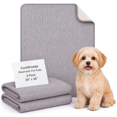Washable Puppy Dog Pee Pad, 24"X36" 2pcs Reusable Puppy Pads, Waterproof Whelping Training Mat for Playpen Crate, Floor, Bed,Sofa and Trunk - size: 2Pcs 24x36 Inch