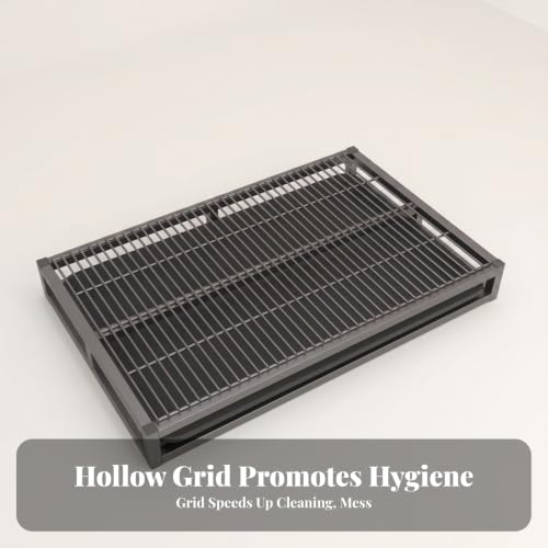 Slatted Dog Potty Open-Grid Surface Drawer-Style Dog Toilet Drainage Design Puppy Potty Tray, Small 52cm 35cm - size: Small 52cm 35cm