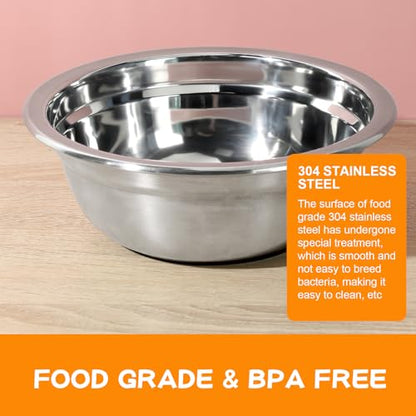 COMESOON 2 Pack 7.2" Stainless Steel Dog Bowls 50oz Thickened Durable Replacement Dog Food Bowls for Food and Water, Fit for COMESOON Bowl Stand DB-B01/DB-B03 - color: Stainless steel bowl