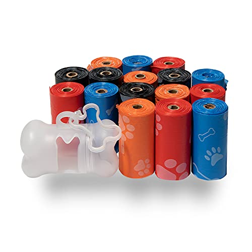 Best Pet Supplies Dog Poop Bags for Waste Refuse Cleanup, Doggy Roll Replacements for Outdoor Puppy Walking and Travel, Leak Proof and Tear Resistant, Thick Plastic - Assorted, 240 Bags - color: Assorted Colors, size: 240 Bags