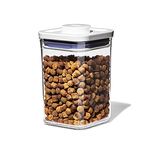 OXO Good Grips Pet POP – 1.1 Qt/1 L | Ideal for up to 1lb of treats | Airtight Dog and Cat Food Storage Container | BPA Free - color: White, size: 1.1 Qt