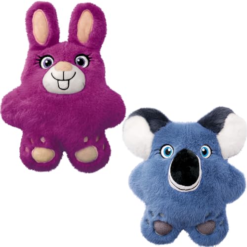 KONG Snuzzles Dog Toy, Plush Squeaker, Crinkle Sounds, Soft Durable Indoor Play (Bunny/Koala, Medium) - color: Bunny/Koala, size: Medium