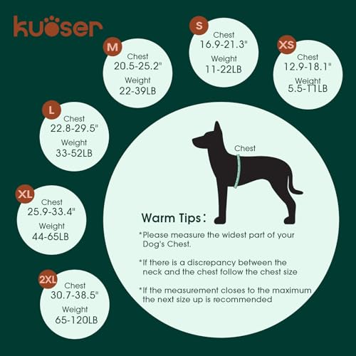 Kuoser Dog Life Jacket, Reflective Swim Vest Adjustable with Rescue Handle | High Flotation, Rescue Handle, Adjustable, Reflective,2 Storage Pockets, Pool Lake Boat Beach, Small Medium Large dogs - color: Blue, size: S (Chest Girth:16.9-21.3'')