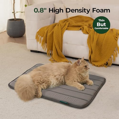 BALANCE Dog Crate Pad, Dog Foam Crate Mat Kennel Pad, Washable Water-Resistant Pet Bed Flat Dogs Cage Mat for Small Dogs - color: Brown, size: 24.0"L x 18.0"W x 0.8"Th