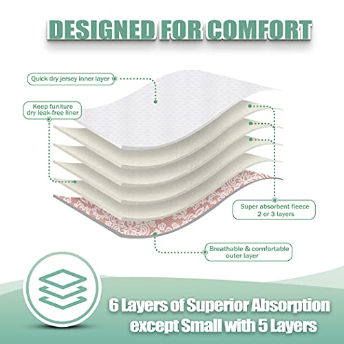 wegreeco Luxury Washable Reusable Dog Diapers (Stylish Pattern) - Female Dog Diapers, Doggie Diapers, 3 Pack (Lace, Small) - color: Lace, size: Small