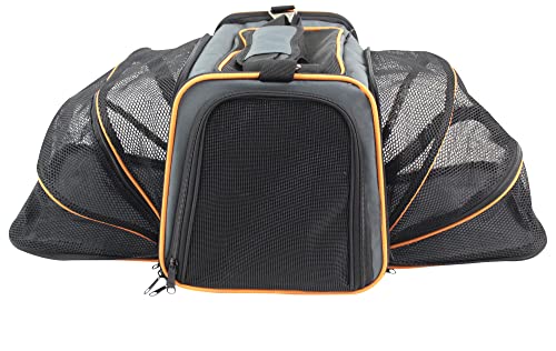 EliteField Expandable Soft Pet Carrier (3 Year Warranty, Airline Approved), Multiple Sizes and Colors Available (17" L x 11" W x 11" H, Gray) - color: Gray, size: 17.0"L x 11.0"W x 11.0"H