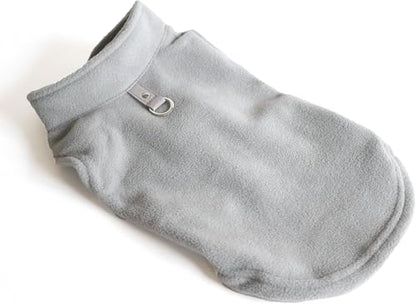 JACKO & CO - Fleece Vest Dog Sweater with Leash Ring - Soft, Warm & Lightweight Pullover Coat for Small & Medium Dogs, Puppies & Cats - Cozy Fall/Winter/Spring Pet Jacket (Grey, X-Small 2-4lbs) - color: Grey, size: XS (2-4lbs)