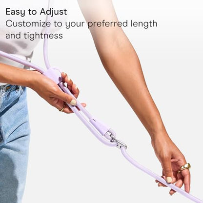Wild One Hands-Free Adjustable Rope Dog Leash, Standard: 4' to 8.5' Long, .5" Wide, Adjustable for Crossbody, Waist & Handheld, Navy - color: Navy