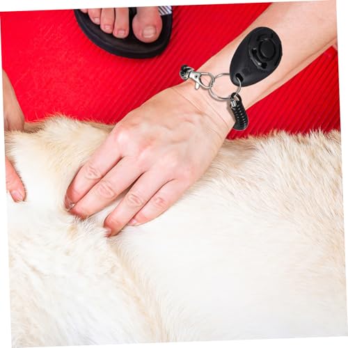 Toyvian Dog Training Clicker and Whistle Portable Pet Behavior Training Tool with Wrist Strap Lightweight Durable Plastic for Dog Clicker Training