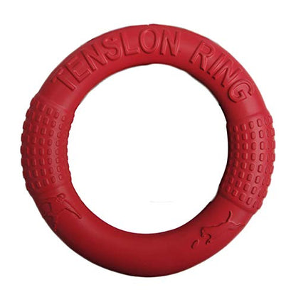 Soft Durable Rubber Tug Ring Dental Chewing Biting Chasing Training Toy for Dogs DT103 Red 7 inch - color: Red, size: 7 inch