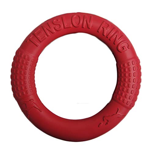 Soft Durable Rubber Tug Ring Dental Chewing Biting Chasing Training Toy for Dogs DT103 Red 7 inch - color: Red, size: 7 inch
