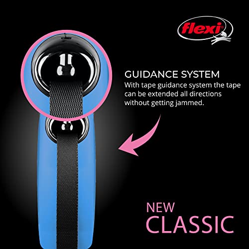Flexi CL30T8.250.BL New Classic Tape Retractable Leash, Blue, Large/26' - size: Large - 26 ft