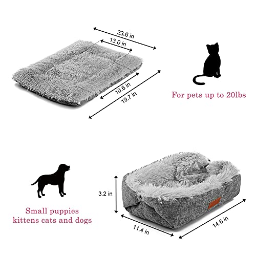 Cat Bed Self Warming, Foldable Self Heated Cat Mat Heating Pad 24 x 20 inch Extra Warm Thermal Pet Pad for Indoor Outdoor Cats, Non-Slip Bottom Washable Non Electric, Grey - color: Grey