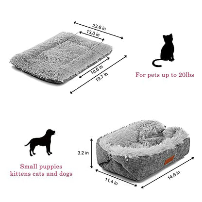Cat Bed Self Warming, Foldable Self Heated Cat Mat Heating Pad 24 x 20 inch Extra Warm Thermal Pet Pad for Indoor Outdoor Cats, Non-Slip Bottom Washable Non Electric, Grey - color: Grey