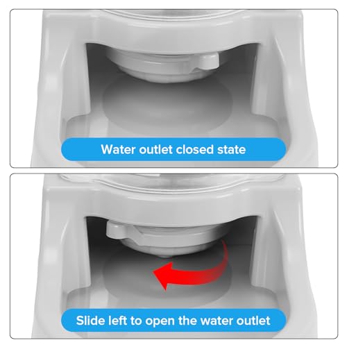 Kenond 9.5L Dog Feeders and Water Bowl Set for Large Dogs, 2.5 Gallon Automatic Water Dispenser, Gravity Dog Food Dispenser - color: 2.5 gallon water dispenser and feeder