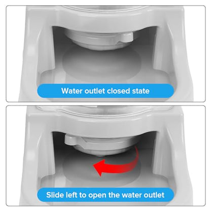 Kenond 9.5L Dog Feeders and Water Bowl Set for Large Dogs, 2.5 Gallon Automatic Water Dispenser, Gravity Dog Food Dispenser - color: 2.5 gallon water dispenser and feeder