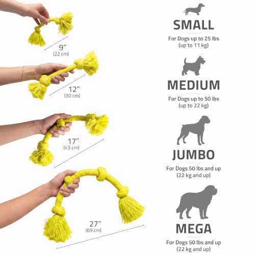 Playology Dog Toys | Dri-Tech Rope Tug of War Dog Toy for Tough Chewers | Chicken Scented Mega Size Tug Rope Toys for Extra Large Dogs - size: Mega, style: Chicken