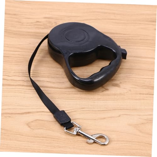 Generic Automatic Retractable Dog Leash for Small to Medium Pets Black Traction Rope with Brake System and One-Handed Stop Large Handle for Comfortable Grip During and Walking