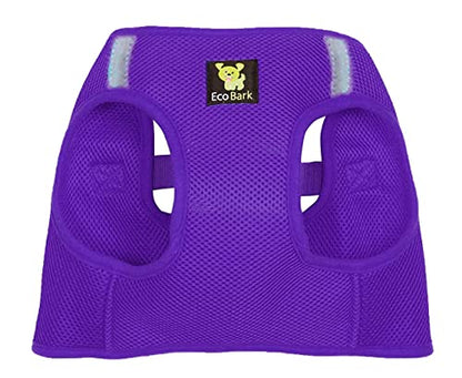 EcoBark Step in Dog Harness - Eco-Friendly Teacup Dog Harnesses for XXS, XS, and Small Dogs - Reflective and Adjustable Mini Body Halter Vest -Tiny Soft Mesh Toy Breed Harness (XXXS,Purple) - color: Purple, size: XXXS- 2 to 3 lbs- Chest up to 10 in (Pack