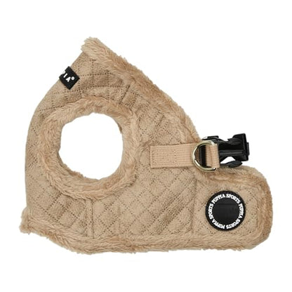 Puppia Douglas Vest Dog Harness Step-in Warm Winter Diamond Pattern for Small and Medium Dog, Beige, Medium - color: Beige, size: Medium