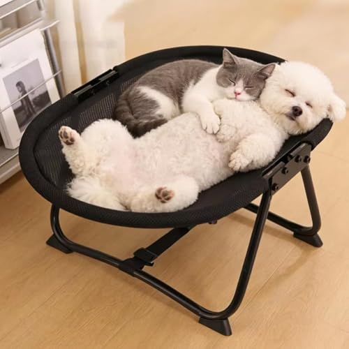 Elevated Outdoor Dog Bed,Foldable ElevatedDog Bed with Sturdy Wire Frame,Portable Folding Washable Non Slip Cot,Cooling Elevated Pet Cot,for Pets Cats Puppy Sleep Rest Outside Camping Travel