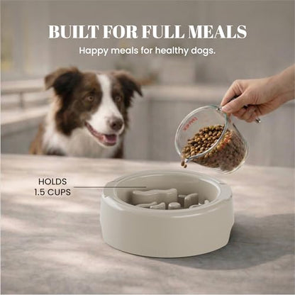 AVERYDAY 3 Pack Slow Feeder Dog Bowl Set, Two Weighted Maze Insert Bowls, Anti-Slip Changeable Puzzle Feeding Bowl for Wet Dry & Raw Dog Food, Slow Eating Deep Pet Food Dish for Medium & Large Breeds - color: Cosmic Graphite