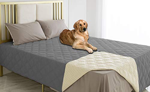 Ameritex Waterproof Dog Bed Cover Pet Blanket with Anti-Slip Back for Furniture Bed Couch Sofa - color: Darkgrey, size: 30x53 Inch (Pack of 1)