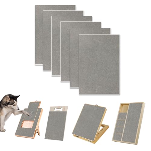 Dog Nail Scratch Board, self-Adhesive Instead of Emery Paper,Door Protector from Dog Scratching,cat Nail File,pet Scratch Areas Substitute for Dog Nail (13x9inch, Grey)