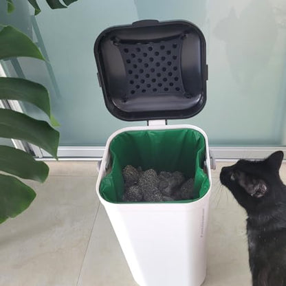 EcoLeo Compatible Liner Bags for Pet Waste Pail, 15 Count, Bamboo Charcoal Deodorizer Bags - style: 15 Bags + Deodorizer Bundle