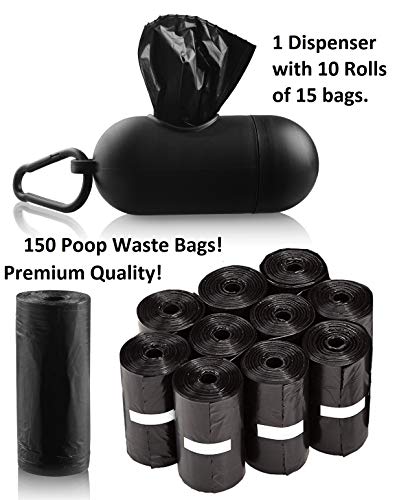 Pets First Poop Bag Dispenser and Leash Clip with 150 Premium Dog Waste Bags - color: I'm not a sports fan, size: 10 Rolls = 150 Bags