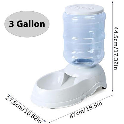 Automatic Dog Feeders - 3 Gallon Capacity Gravity Food Dispenser for Large Dogs and Cats - size: 3 Gallon Feeder