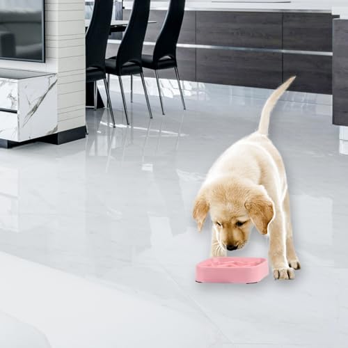 2 Pack Slow Feeder Bowls - Small Breed, Pink Silicone, Slow Down Eating Speed for Medium Small Breed Dogs & Cats