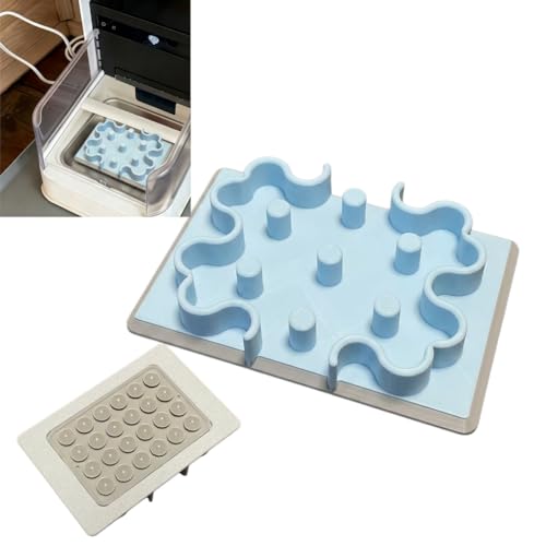 Slow Feeder Bowl Insert Compatible with PETLIBRO RFID Smart Feeder, Silicone Pet Food Pad with Suction Cups, 7-Pillar Anti-Choking Design for Cats and Small Dogs (Blue) - color: Blue