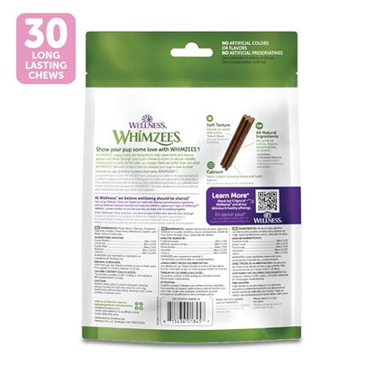 Wellness WHIMZEES Puppy Natural Dog Dental Treat, Chews, Freshens Breath, Extra-Small/Small Size, 7.9 oz Bag, 30 Count - size: 7.9 Ounce (Pack of 1)