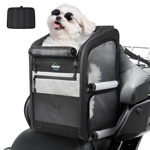 Motorcycle Dog Carrier Bag, 17 lbs for Small Dog & Cat with Stable Frame, Breathable Pet Carrier with Anti-Escape Safety Clip Fit for Street Glide with Passenger Seat Touring Trike Models Can Ams - color: Fit for Street Glide with Passenger Seat Touring T