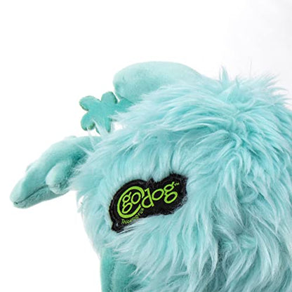 goDog PlayClean Germs Squeaky Plush Dog Toy with Odor-Eliminating Essential Oils, Chew Guard Technology - Seafoam, Large - color: Germs Monster Seafoam, size: Large