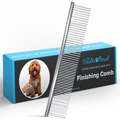 The Doodle Brush Dog Combs for Grooming Matting, Finishing Metal Comb For Dogs, Large Stainless Steel Doodle Dog Grooming Combs, Tackles Mat & Tangles for Poodles, Labradoodle, Cockapoo Pet Comb