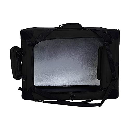 Amazon Basics Folding Portable Soft Pet Dog Crate Carrier Kennel, 26.2"L x 17.8"W x 18.1"H, Black - color: BLACK, size: 26.2"L x 17.8"W x 18.1"H