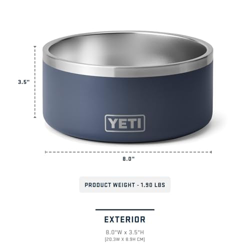 YETI Boomer 8, Stainless Steel, Non-Slip Dog Bowl, Holds 64 Ounces - color: Black Forest Green