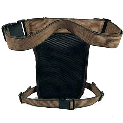 Canvas Drop Leg Bag Outdoor Waist Pack for Men Women Tactical Military Motorcycle Bike Cycling Multi-Pocket Waist Fanny Pouch Travel Hiking Climbing Thigh Bag Pocket - color: Brown