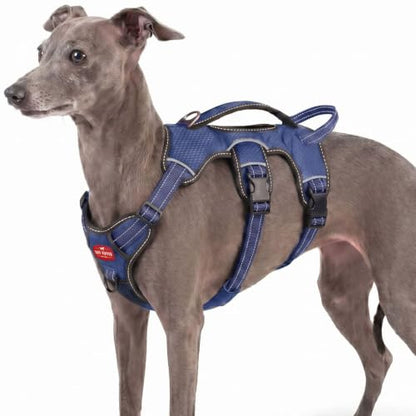 Tuff Pupper Escape Proof No Escape Dog Harness | 5 Point Adjustable Fit Harness for Dogs | Padded Dog Harnesses | Handle Dog Lift Harnesses - color: Midnight Blue, size: X-Small: 13-17 Inch Chest