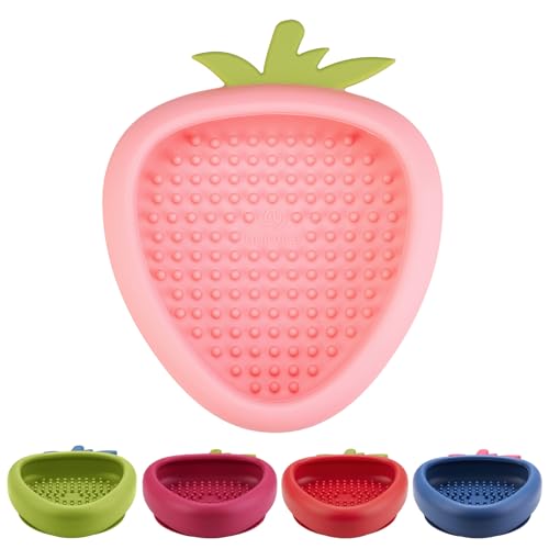 Freeze Dog Lick Bowl, Animire Non-Slip Slow Feeder Lick Mat for Dogs, Silicone Dog Enrichment Bowl for Distraction Anxiety Relief Boredom, BPA Free, Dishwasher Safe(Pink,L) - color: B- Pink, size: L