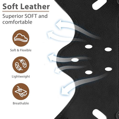 BARKLESS Dog Muzzle Leather, Soft Secure Anti-Barking Leather Muzzle for Large Sized Dogs to Prevent Biting, Breathable and Adjustable, Allows Drinking and Panting, Used with Collars - color: Black, size: XL (Snout Cir: 11"-13.75")