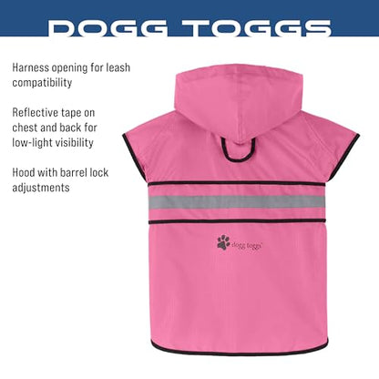 FROGG TOGGS Dogg Toggs Raincoat, Pink, Size MD - color: Pink, size: Medium