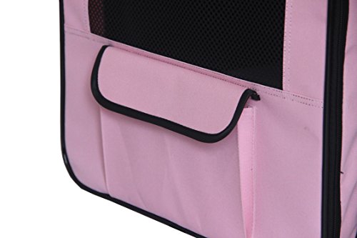 Pet Life ® Roomeo Folding 2-in-1 Dual-Side Expandable Collapsible Travel Cat and Dog Carrier and Wired Folding Pet Crate